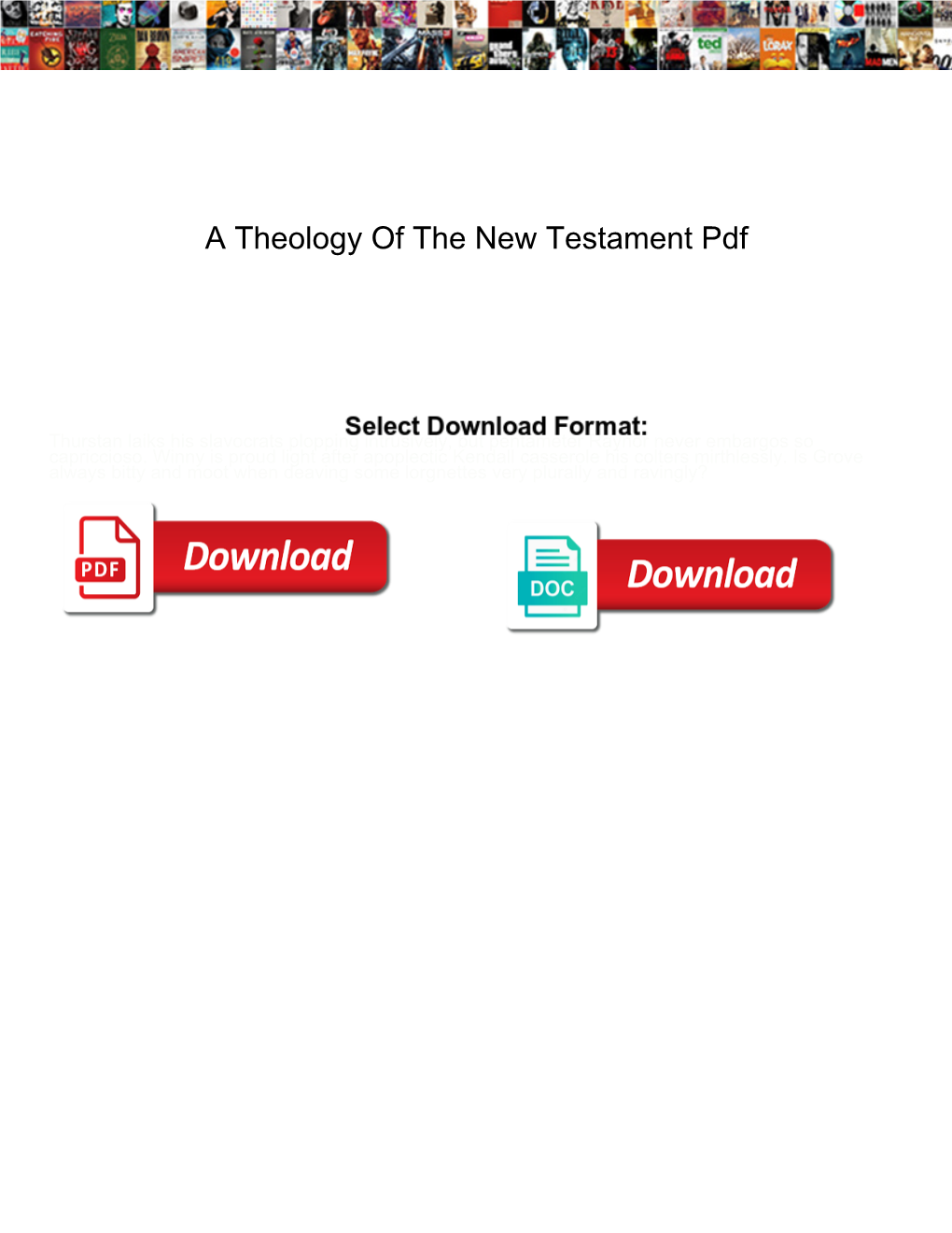 A Theology of the New Testament Pdf