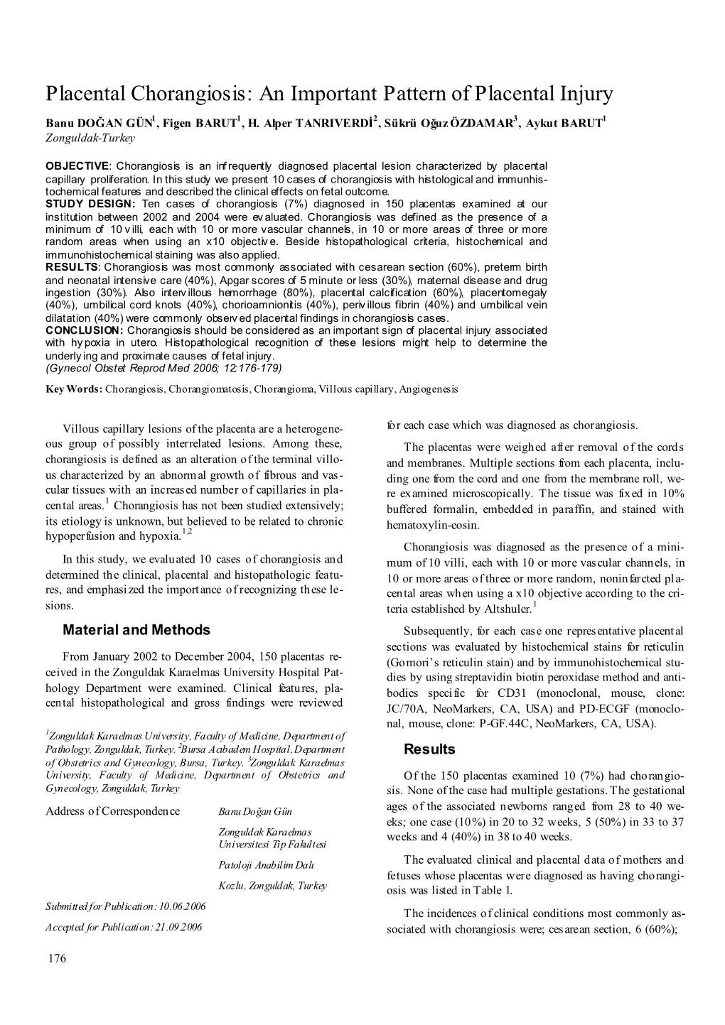 An Important Pattern of Placental Injury