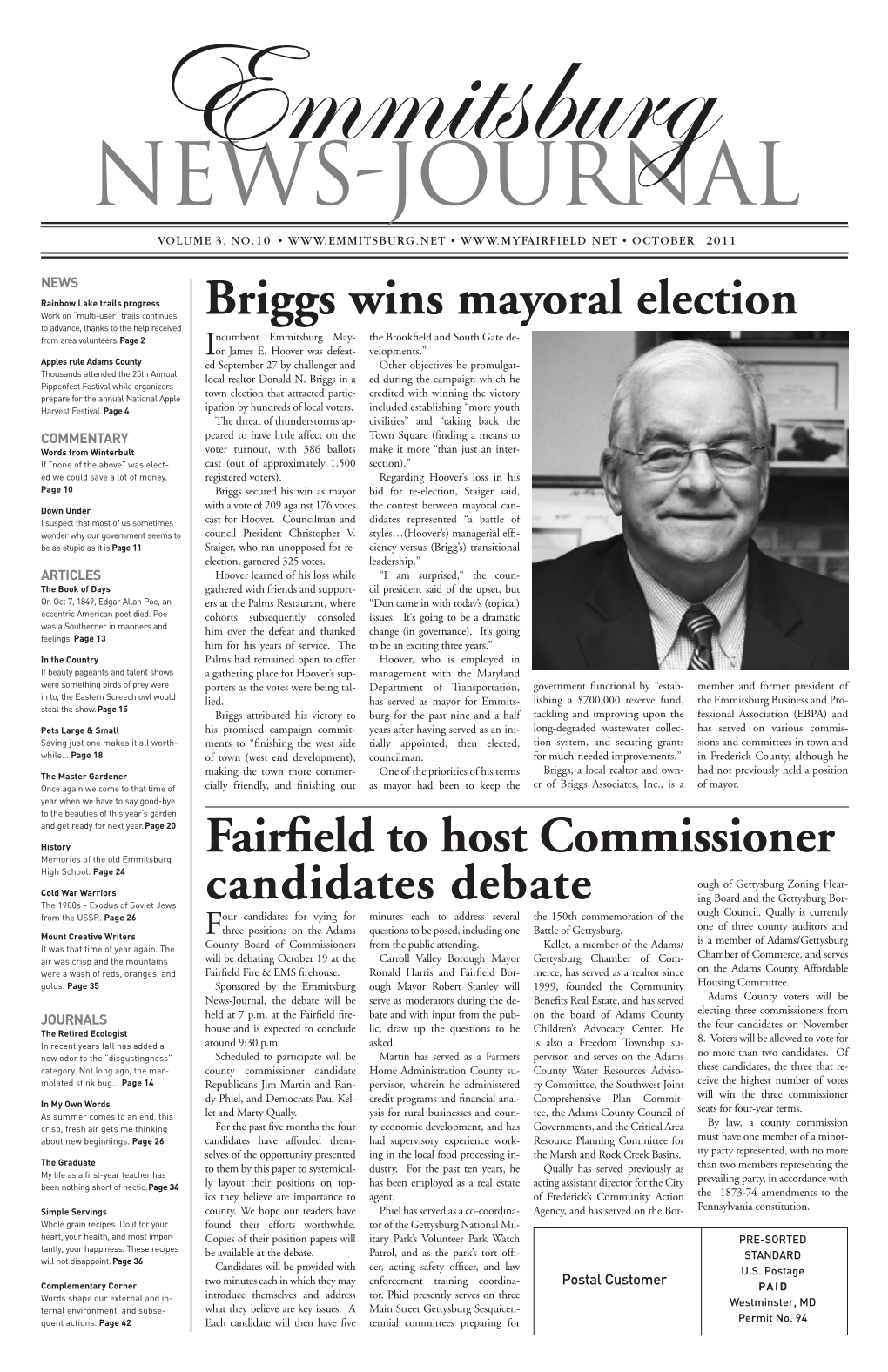 Fairfield to Host Commissioner Candidates Debate Briggs Wins