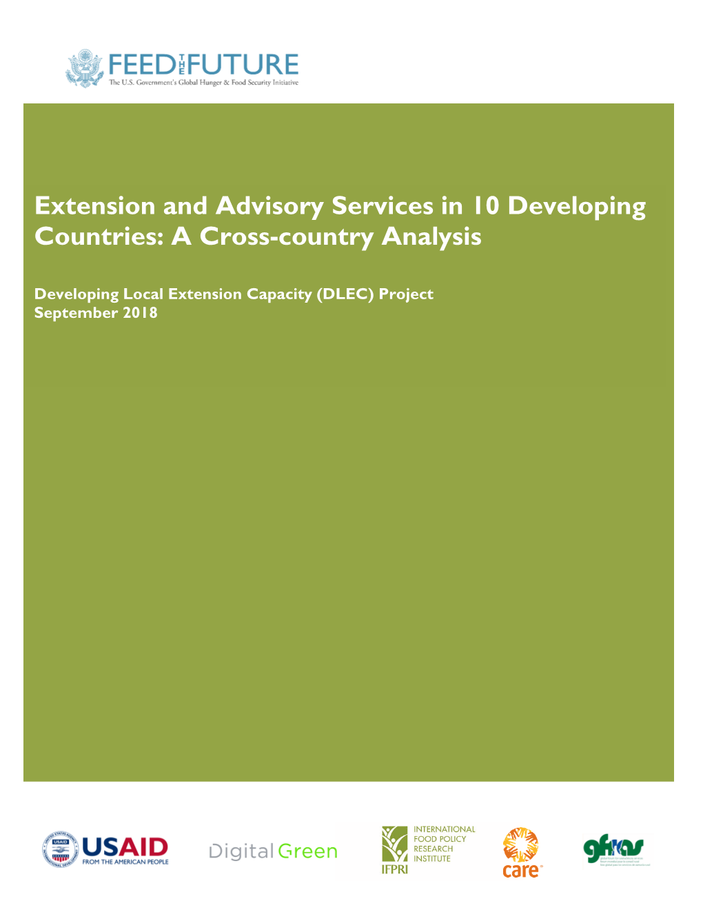 Extension and Advisory Services in 10 Developing Countries: a Cross-Country Analysis