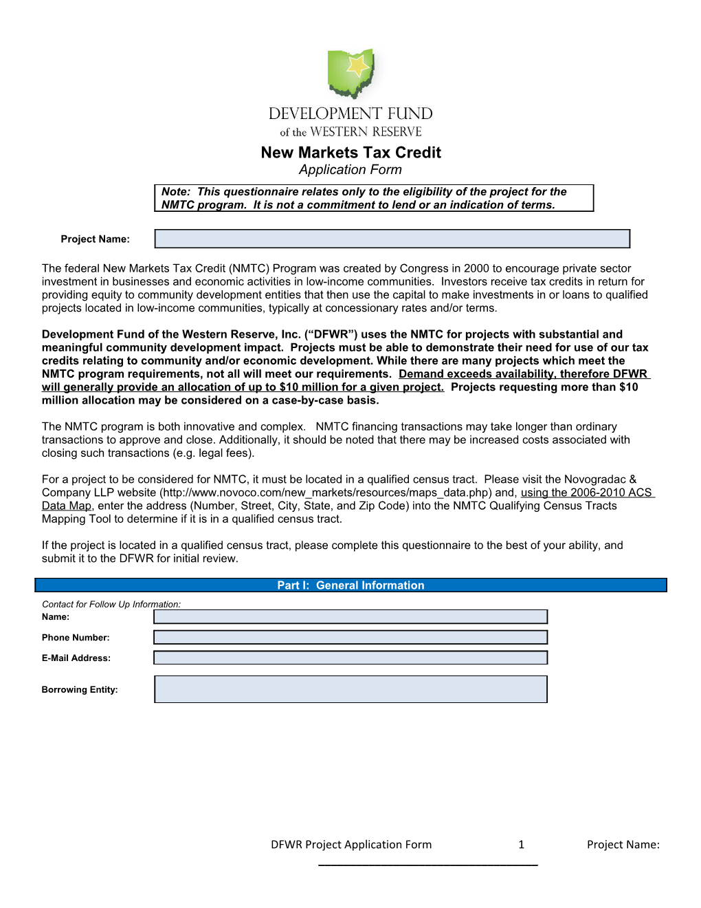 New Markets Tax Credit