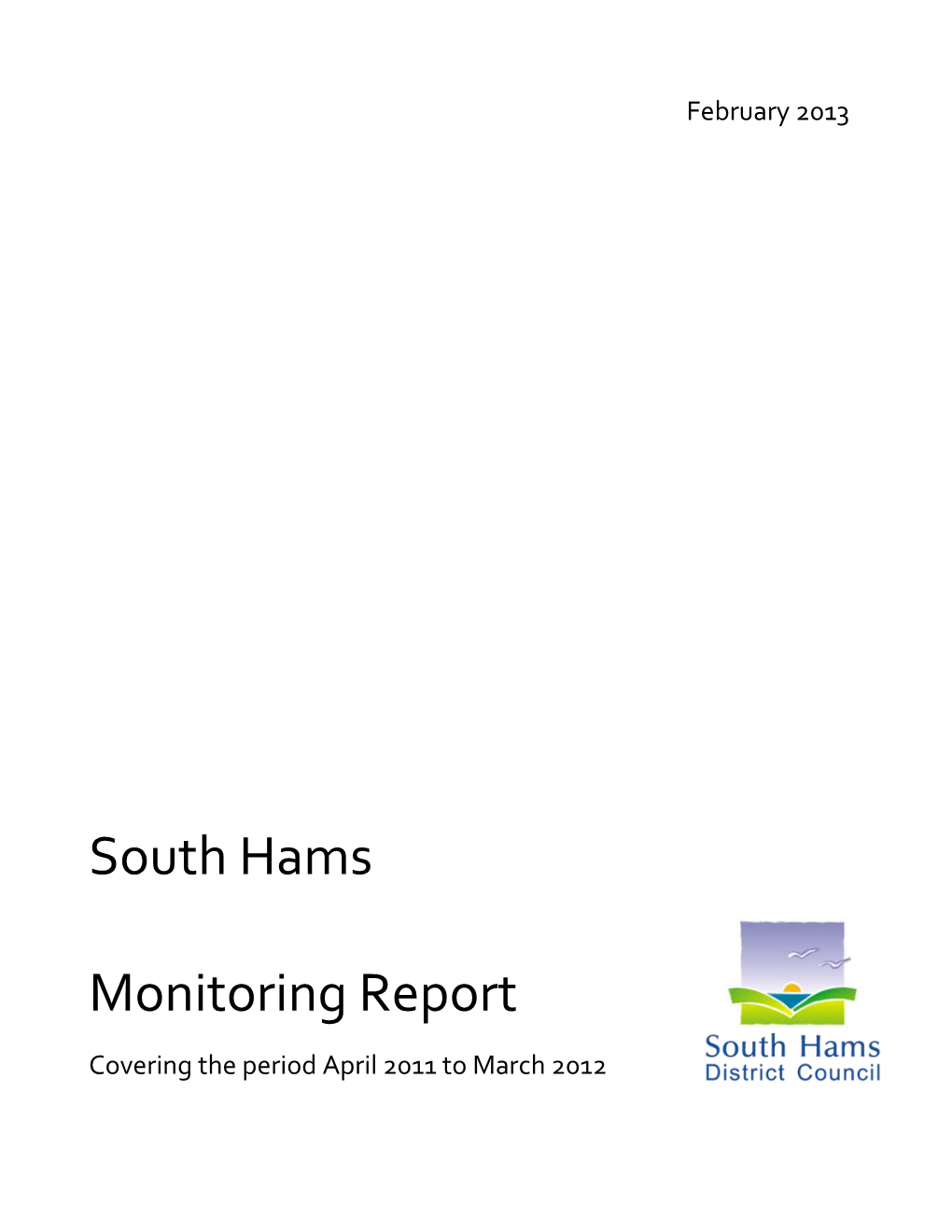 South Hams Monitoring Report 2012