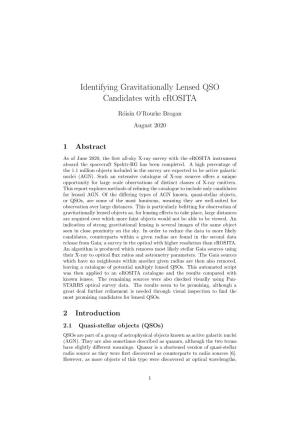 Identifying Gravitationally Lensed QSO Candidates with Erosita