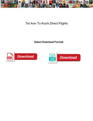Tel Aviv to Kochi Direct Flights