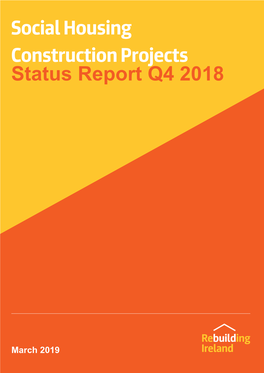 Social Housing Construction Projects Status Report Q4 2018