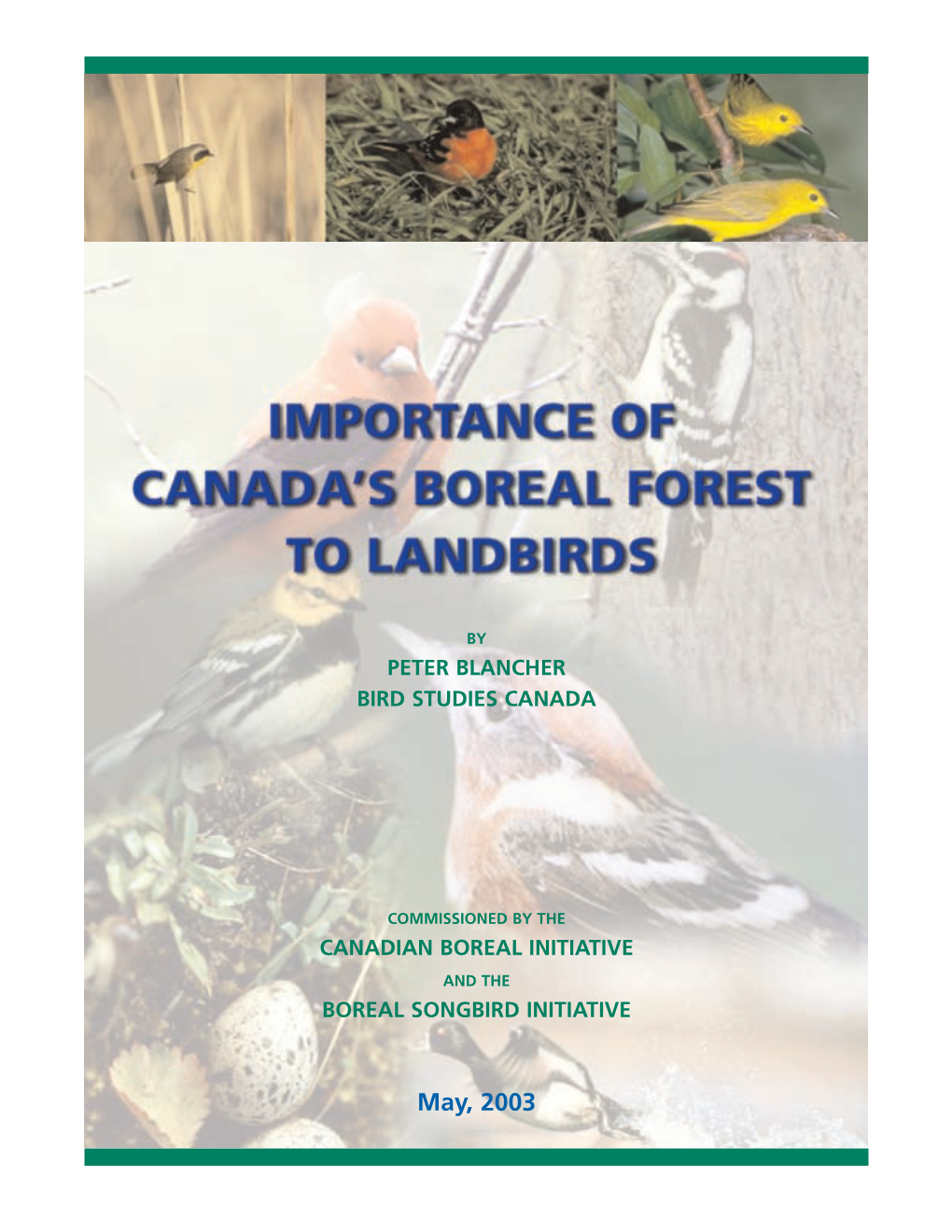 Importance of Canada's Boreal Forest to Landbirds