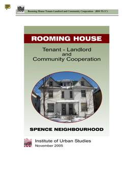 Rooming House Tenant-Landlord and Community Cooperation (RH-TLCC) Rooming House Tenant-Landlord and Community Cooperation (RH-TLCC)