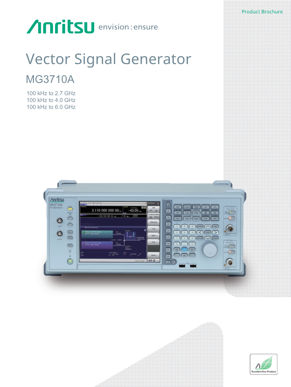 Vector Signal Generator MG3710A Brochure