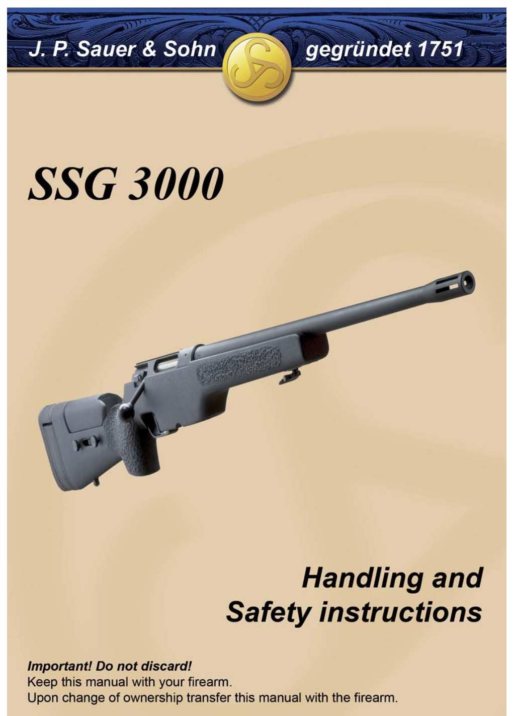 Sig Sauer SSG 3000 Manual