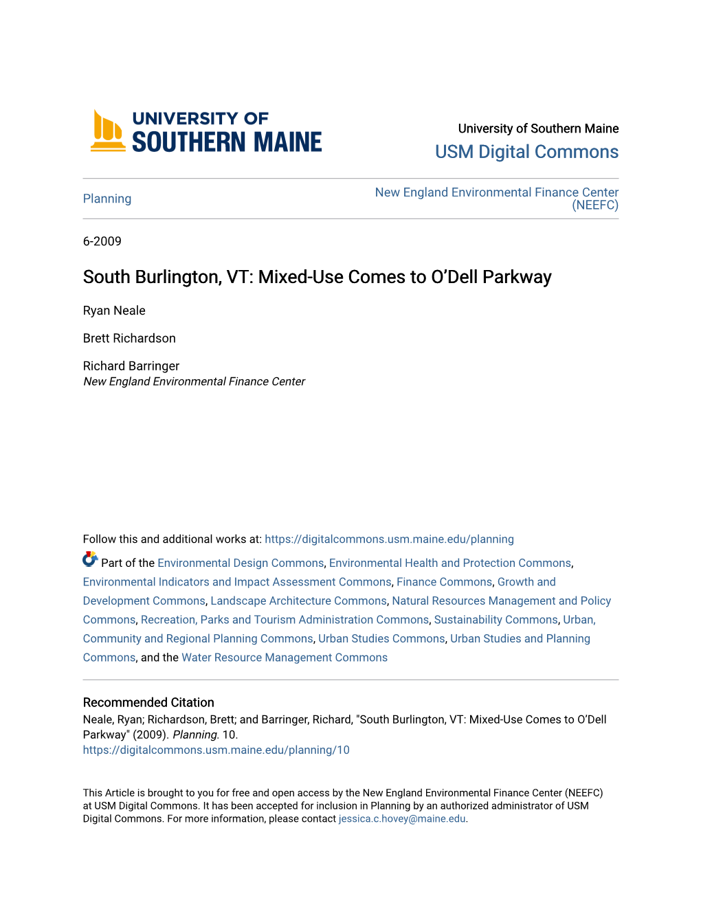 South Burlington, VT: Mixed-Use Comes to O’Dell Parkway