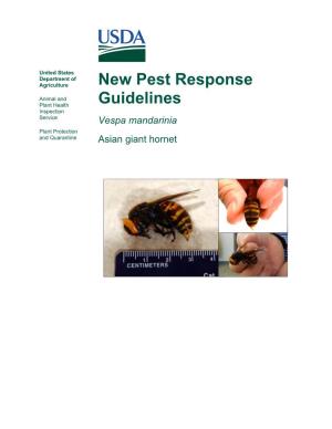 Vespa Mandarinia Pest Response Guidelines