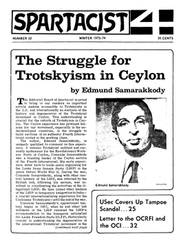 The Struggle for Trotskyism in Ceylon by Edmund Samarakkody
