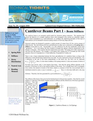 Cantilever Beams Part 1 - Beam Stiffness