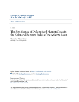 The Significance of Dolomitized Hunton Strata in the Kinta And