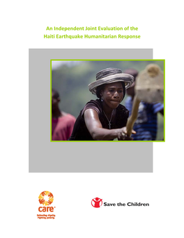 An Independent Joint Evaluation of the Haiti Earthquake Humanitarian Response
