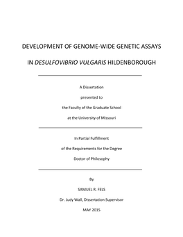 Development of Genome-Wide Genetic Assays In