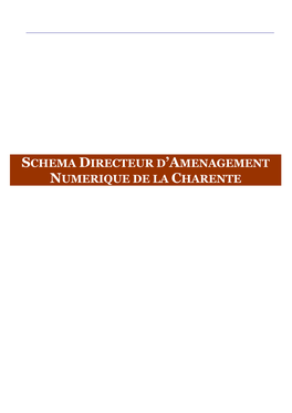 Schema Directeur D'amenagement Numerique De La Charente