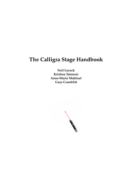 The Calligra Stage Handbook