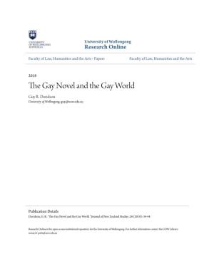 The Gay Novel and the Gay World