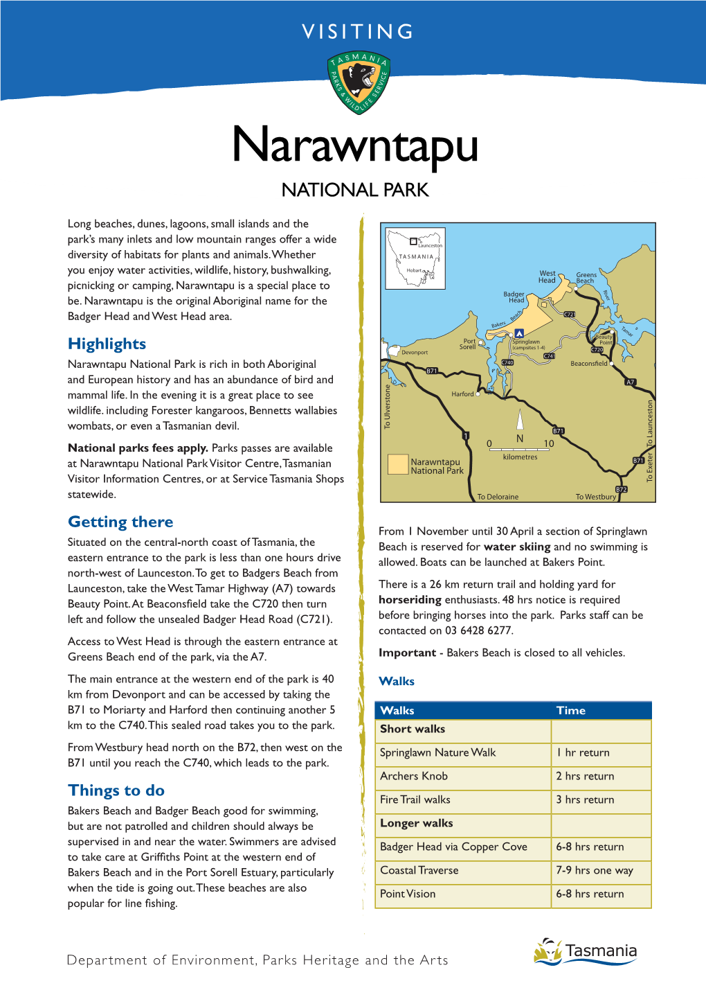 Narawntapu NATIONAL PARK