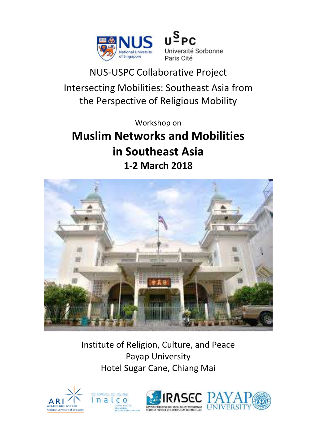 Muslim Networks and Mobilities in Southeast Asia 1-2 March 2018
