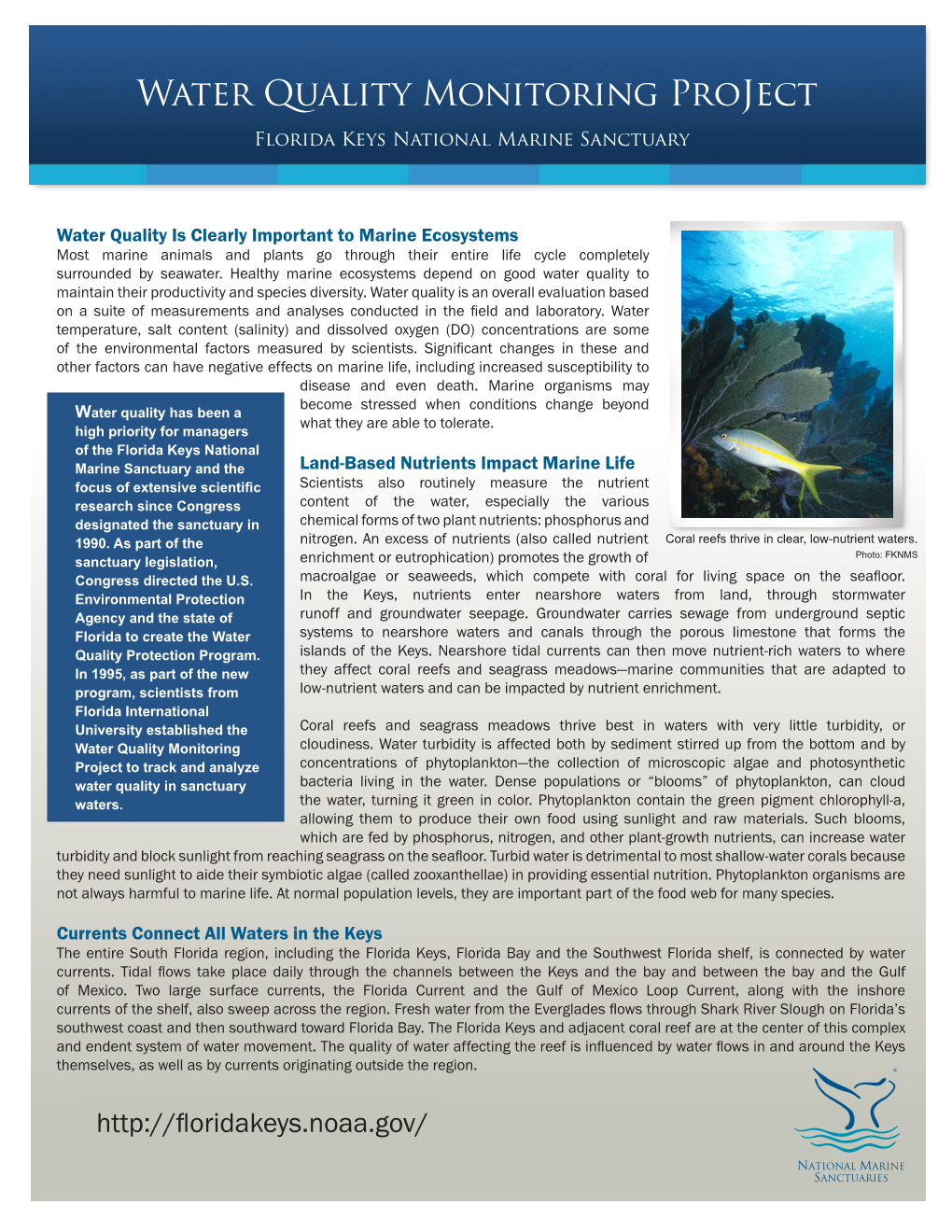 Water Quality Monitoring Project Florida Keys National Marine Sanctuary