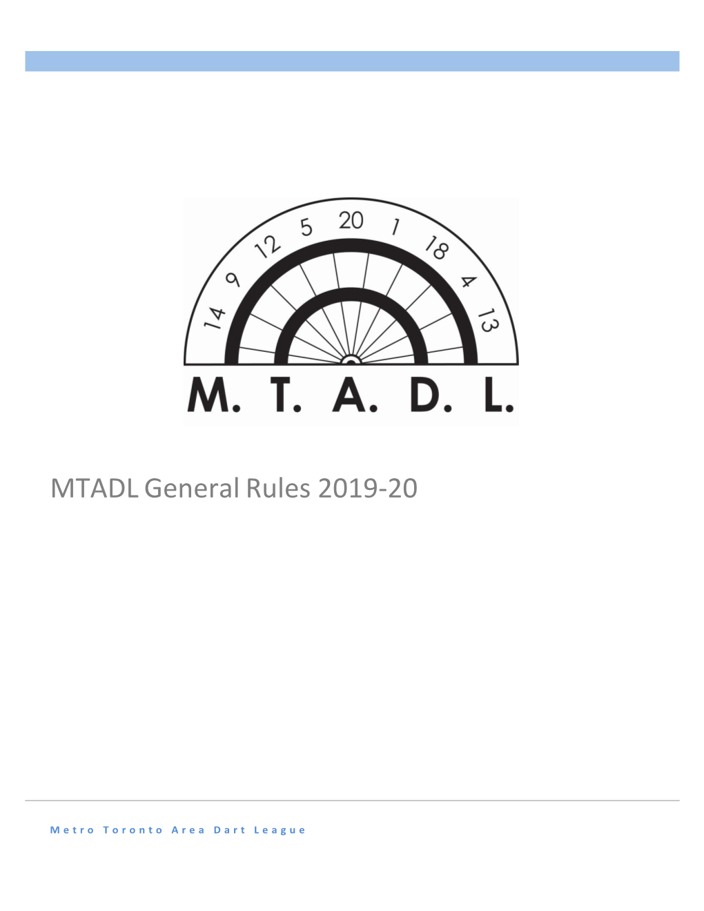 MTADL General Rules 2019-20