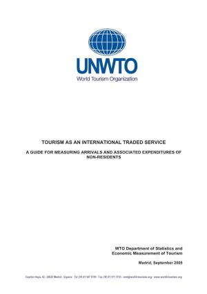 Tourism As an International Traded Service