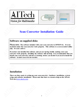 General Scan Converter Installation Process