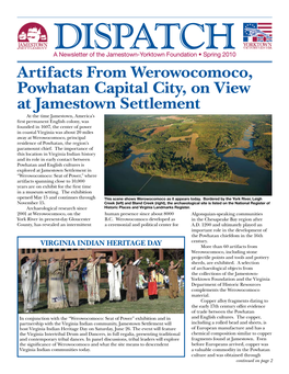 Artifacts from Werowocomoco, Powhatan Capital City, on View At