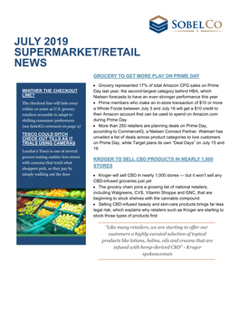 July 2019 Supermarket/Retail News Grocery to Get More Play on Prime Day