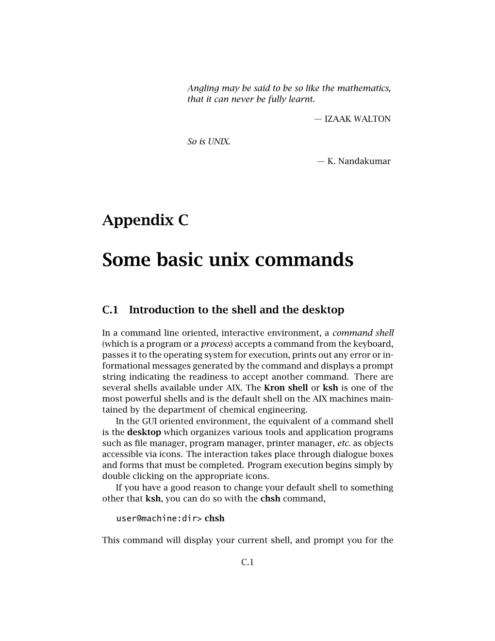 Some Basic Unix Commands