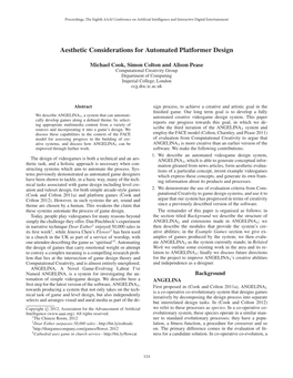 Aesthetic Considerations for Automated Platformer Design