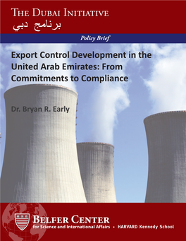 Export Control Development in the United Arab Emirates: from Commitments to Compliance