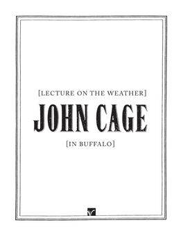 [Lecture on the Weather] [In Buffalo]