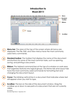 Introduction to Word 2011!