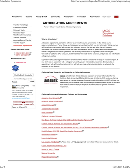 Articulation Agreements
