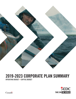 2019-2023 Corporate Plan Summary Operating Budget • Capital Budget