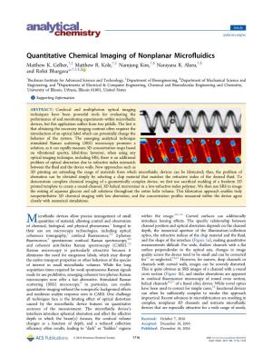 Quantitative Chemical Imaging of Nonplanar Microfluidics