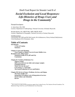 PDF (Social Exclusion and Local Responses: Life-Histories of Drugs