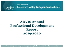 ADVIS Annual Professional Development Report 2019-2020