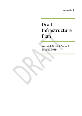 Draft Infrastructure Plan