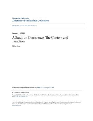A Study on Conscience: the Content and Function