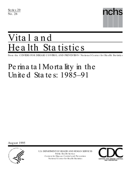 Vital and Health Statistics, Series 20, No. 26