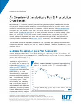 An Overview of the Medicare Part D Prescription Drug Benefit