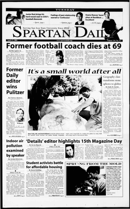 Former Football Coach Dies at 69 by Ben Aguirre Jr