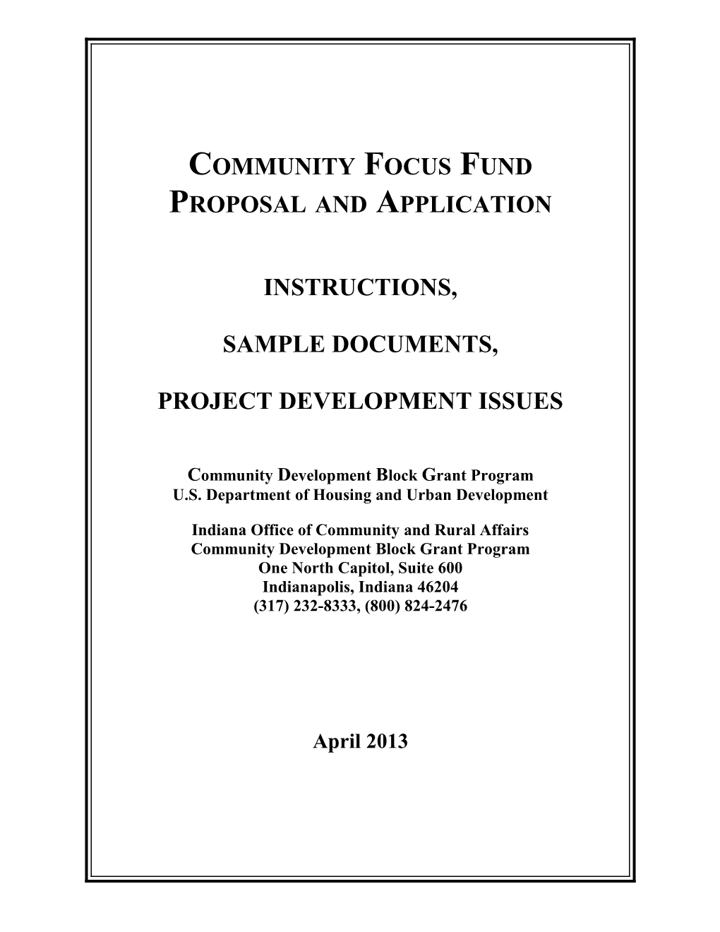 Community Focus Fund