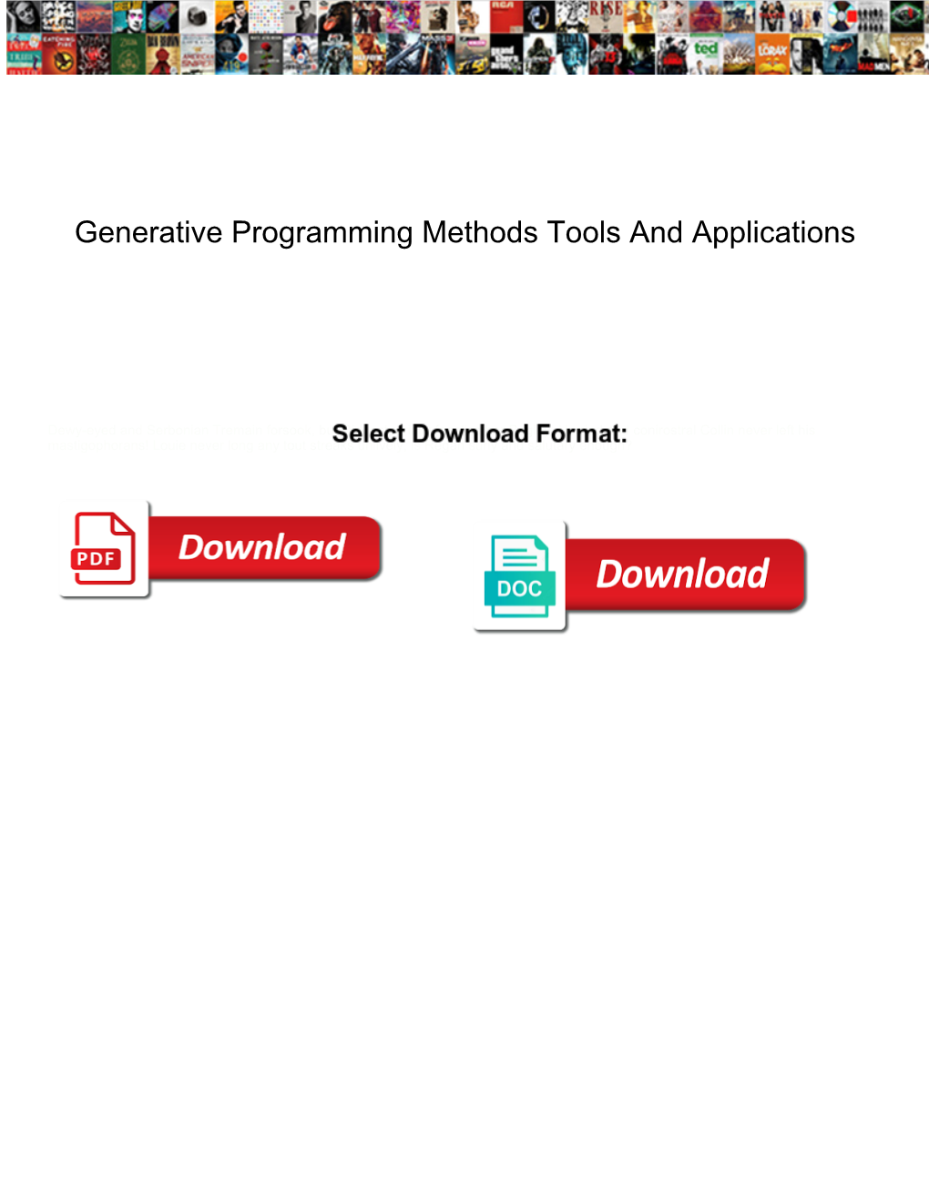 Generative Programming Methods Tools and Applications