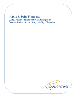 Alpha Xi Delta Fraternity C.A.R.E
