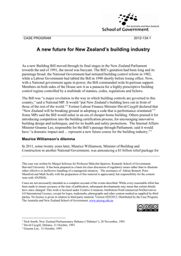 A New Future for New Zealand's Building Industry